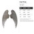 Angel Wings Steel Cutout Shape - Raw Metal Wall Art and Craft Supply