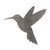 Hummingbird Steel Cutout Shape - Raw Metal Wall Art and Craft Supply