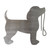 Dog With Leash Steel Cutout Shape, Raw Metal Wall Art and Craft Supply