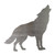 Howling Wolf Steel Cutout Shape, Raw Metal Wall Art and Craft Supply