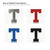 Letter T Steel Cutout Shape - Raw Metal Wall Art and Craft Supply