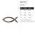 Jesus Fish Steel Cutout Shape - Raw Metal Wall Art and Craft Supply