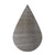 Rain Drop Steel Cutout Shape - Raw Metal Wall Art and Craft Supply