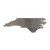 North Carolina Steel Cutout Shape - Raw Metal Wall Art and Craft Supply