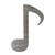 Music Note 2 Steel Cutout Shape - Raw Metal Wall Art and Craft Supply