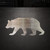 Bear 3 Steel Cutout Shape - Raw Metal Wall Art and Craft Supply