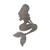 Mermaid 3 Steel Cutout Shape - Raw Metal Wall Art and Craft Supply
