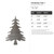 Christmas Tree 1 Steel Cutout Shape - Raw Metal Wall Art and Craft Supply