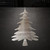 Christmas Tree 1 Steel Cutout Shape - Raw Metal Wall Art and Craft Supply