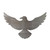 Flying Raven Steel Cutout Shape - Raw Metal Wall Art and Craft Supply