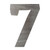 Number 7 Steel Cutout Shape - Raw Metal Wall Art and Craft Supply