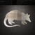 Armadillo Steel Cutout Shape - Raw Metal Wall Art and Craft Supply