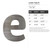 Lower Case E Steel Cutout Shape - Raw Metal Wall Art and Craft Supply