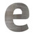 Lower Case E Steel Cutout Shape, Raw Metal Wall Art and Craft Supply
