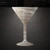 Martini Glass Steel Cutout Shape - Raw Metal Wall Art and Craft Supply