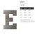 Letter E Steel Cutout Shape - Raw Metal Wall Art and Craft Supply