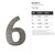 Number 6 Steel Cutout Shape - Raw Metal Wall Art and Craft Supply