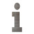 Lowercase Letter I Steel Cutout Shape - Raw Metal Wall Art and Craft Supply