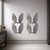 Easter Bunny Ears Steel Cutout Shape - Raw Metal Wall Art and Craft Supply