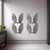 Easter Bunny Ears Steel Cutout Shape, Raw Metal Wall Art and Craft Supply