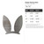 Easter Bunny Ears Steel Cutout Shape, Raw Metal Wall Art and Craft Supply