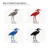 Heron Steel Cutout Shape, Raw Metal Wall Art and Craft Supply