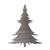 Christmas Tree 3 Steel Cutout Shape - Raw Metal Wall Art and Craft Supply