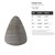 Candy Corn Steel Cutout Shape - Raw Metal Wall Art and Craft Supply