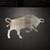 Bull 3 Steel Cutout Shape - Raw Metal Wall Art and Craft Supply