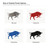Bull 3 Steel Cutout Shape - Raw Metal Wall Art and Craft Supply