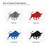 Bull 3 Steel Cutout Shape, Raw Metal Wall Art and Craft Supply