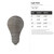 Light Bulb Steel Cutout Shape - Raw Metal Wall Art and Craft Supply