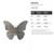 Butterfly Steel Cutout Shape - Raw Metal Wall Art and Craft Supply