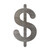 Dollar Sign Steel Cutout Shape - Raw Metal Wall Art and Craft Supply