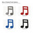 Music Note 3 Steel Cutout Shape - Raw Metal Wall Art and Craft Supply