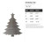 Christmas Tree Steel Cutout Shape - Raw Metal Wall Art and Craft Supply