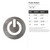 Power Button Steel Cutout Shape - Raw Metal Wall Art and Craft Supply