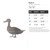 Duck 4 Steel Cutout Shape - Raw Metal Wall Art and Craft Supply