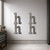 Lowercase Letter H Steel Cutout Shape, Raw Metal Wall Art and Craft Supply