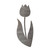 Tulip Steel Cutout Shape - Raw Metal Wall Art and Craft Supply