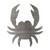 Crab 2 Steel Cutout Shape - Raw Metal Wall Art and Craft Supply