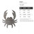 Crab 2 Steel Cutout Shape - Raw Metal Wall Art and Craft Supply
