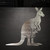 Kangaroo Steel Cutout Shape - Raw Metal Wall Art and Craft Supply