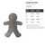 Gingerbread Man Steel Cutout Shape - Raw Metal Wall Art and Craft Supply