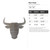 Bull Head Steel Cutout Shape - Raw Metal Wall Art and Craft Supply