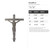 Crucifix 2 Steel Cutout Shape - Raw Metal Wall Art and Craft Supply