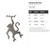 Hanging Monkey Steel Cutout Shape - Raw Metal Wall Art and Craft Supply