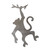 Hanging Monkey Steel Cutout Shape, Raw Metal Wall Art and Craft Supply