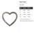 Heart Frame Steel Cutout Shape, Raw Metal Wall Art and Craft Supply