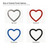 Heart Frame Steel Cutout Shape, Raw Metal Wall Art and Craft Supply